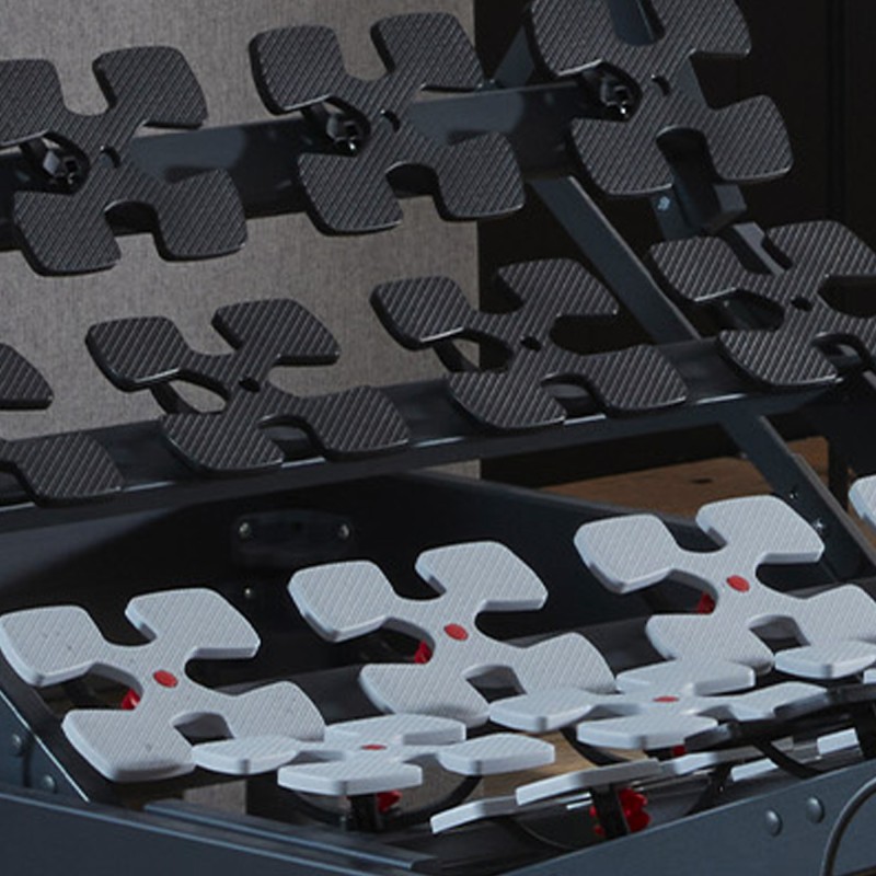 Ensemble lit électrique lattes | Gris anthracite | Matelas mousse