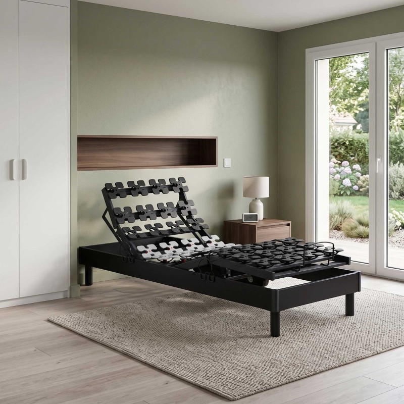 Lit électrique relaxation à plots gris anthracite | RELAXSOM